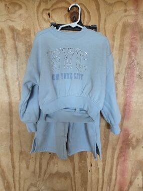 The Children's Place Light Blue NYC Studded Sweatshirt
